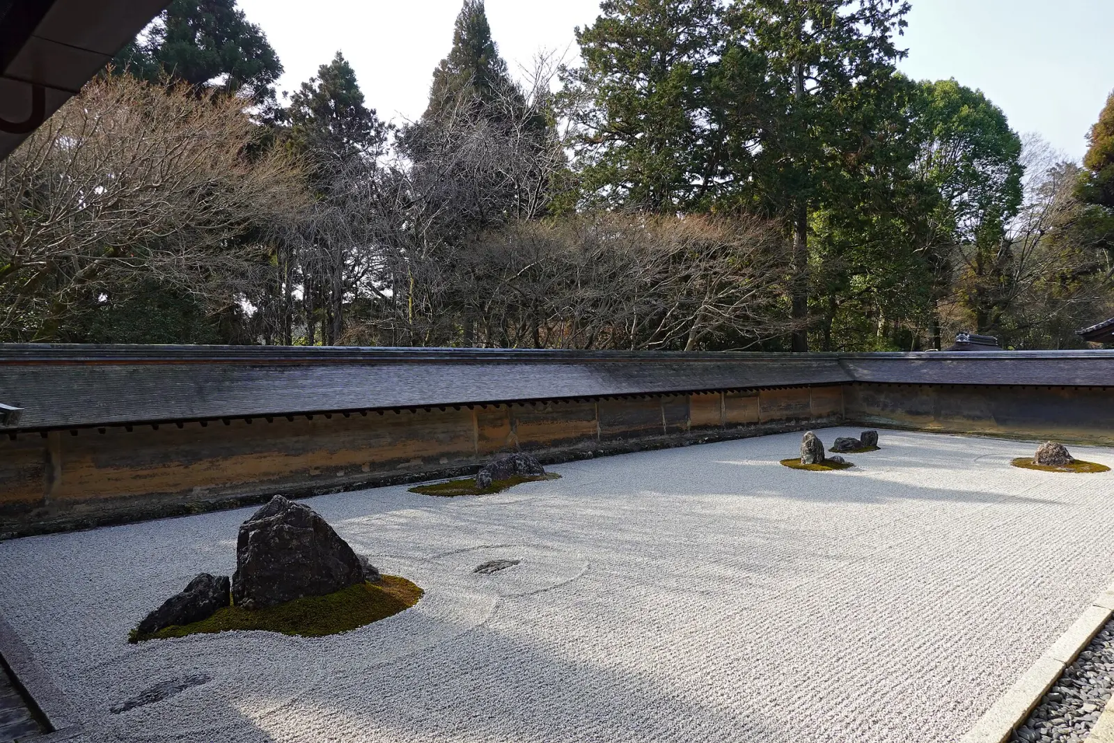 Jardim de pedras de um templo zen, em Quioto