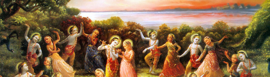 Dancando com as Gopis em Vrindavan